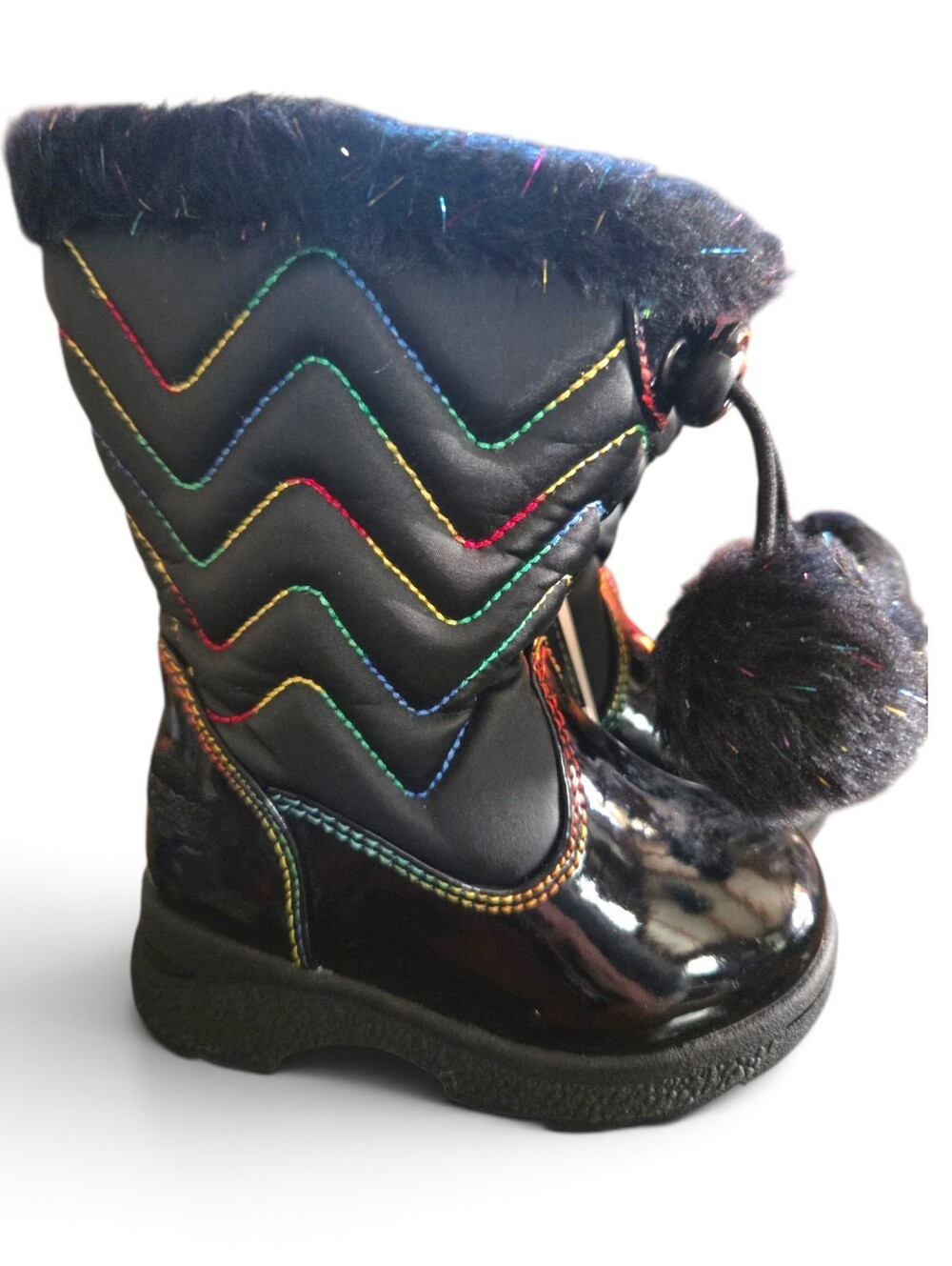 Totes Maddie Black Thermolite Waterproof Winter Snow Boots